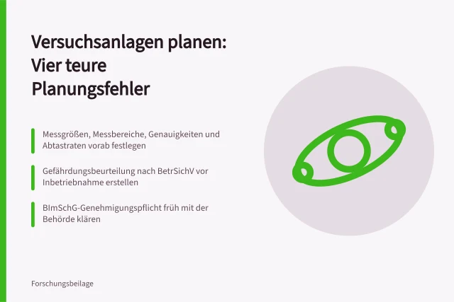 Planungsfehler bei Versuchsanlagen: Messtechnik, Sicherheit, Genehmigung und Budget. Versuchsanlagen planen: 4 Fehler bei Sicherheit, Messtechnik und Budget