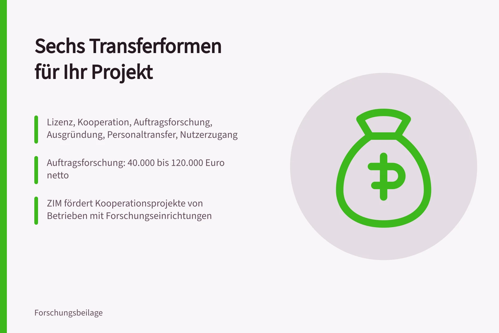 Vergleich von sechs Transferformen für Wissenstransfer in Unternehmen